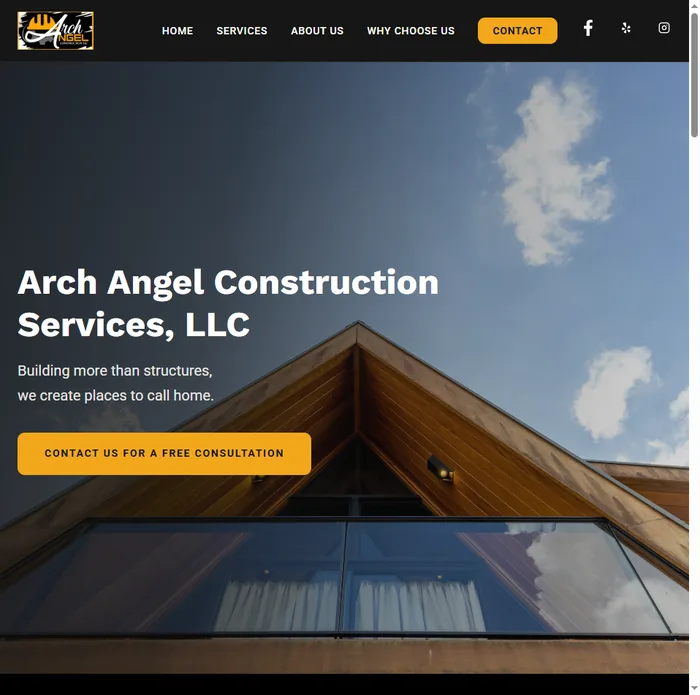 Website design for Arch Angel Construction Services – Construction · USA