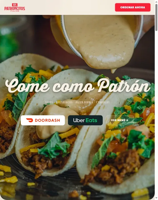Website design for Patroncitos – Restaurant & Catering · Bakersfield, CA