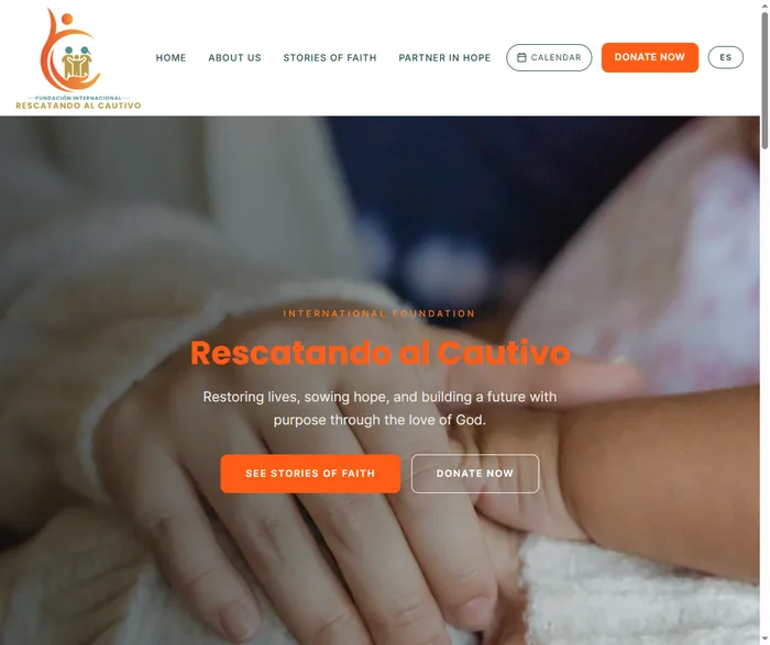 Website design for Rescatando al Cautivo – International nonprofit · USA